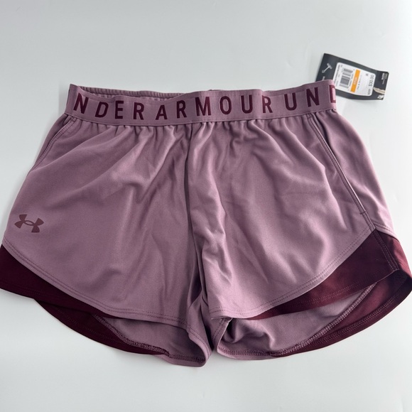 New Under Armour purple and burgundy shorts. Size small - Picture 2 of 7